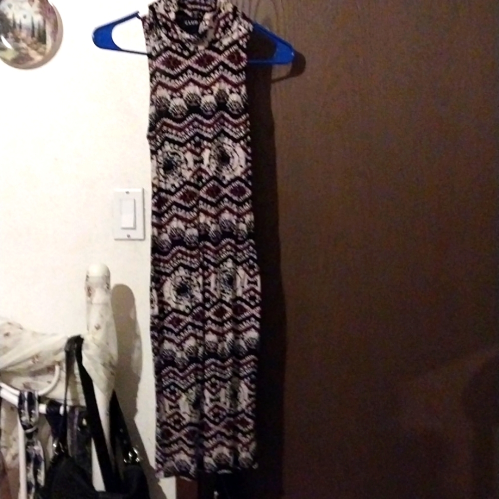 Color block dress High neckline goes right below the knees